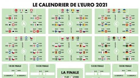 Der em 2021 spielplan in chronologischer reihenfolge alle 51 partien der euro 2020 mit datum, deutscher uhrzeit spielort im überblick. Euro 2021 : Télécharger le calendrier complet en pdf | CNEWS