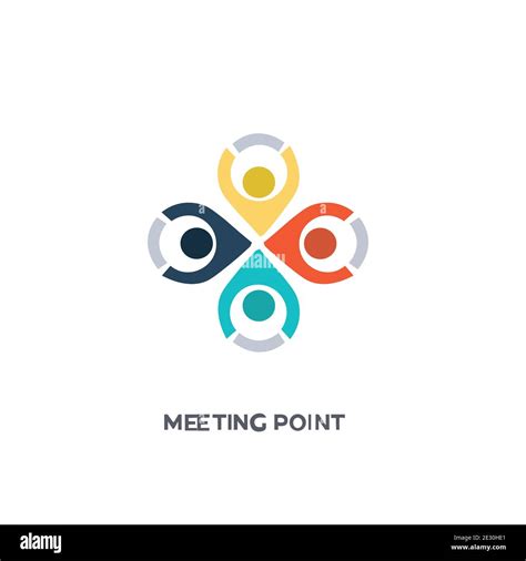 Creative Meeting Point Logo Vector Stock Vector Image And Art Alamy