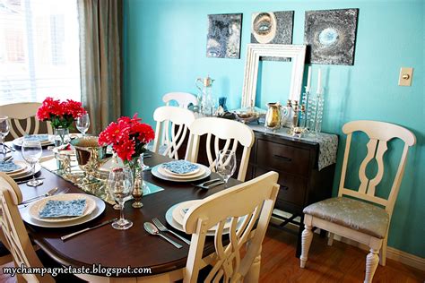 Champagne Taste Turquoise Living And Dining Room