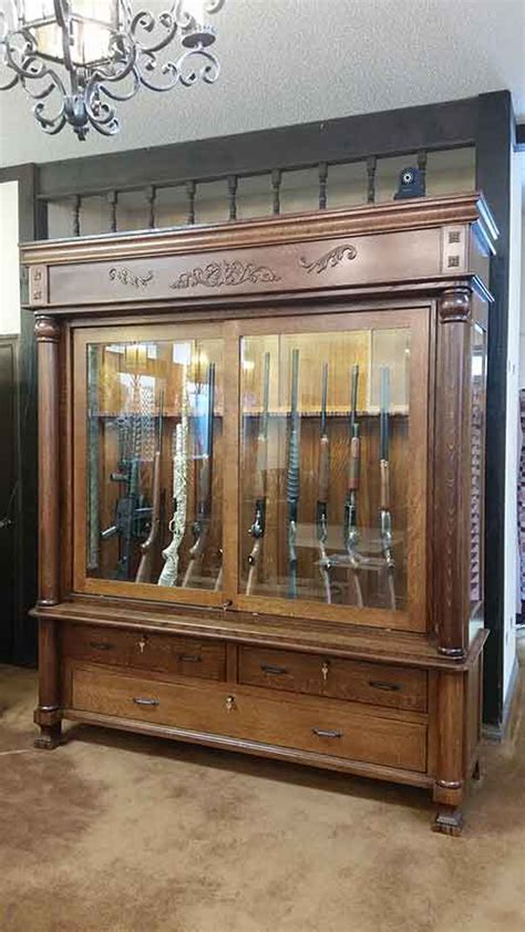 Mission style furniture is known for its strength, beauty, and endurance. Amish Custom Antique Reproduction Gun Cabinet - Amish ...