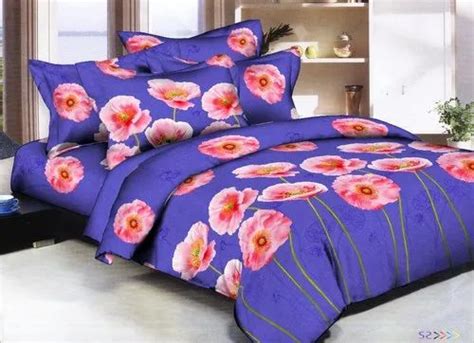 Cotton Floral Print Polyester Super Soft Double Bed Sheets At Rs 500