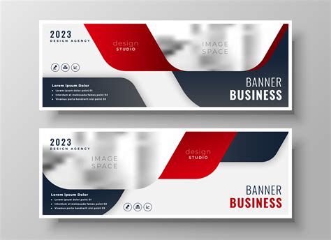 Set Of Two Business Banners In Red Theme Download Free Vector Art