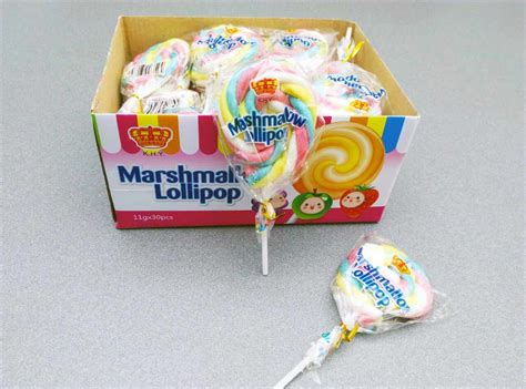 11g Marshmallow Lollipop Colorful Lovely Shape Taste Sweet And Soft