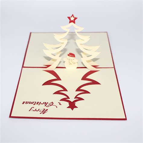 3d pop up christmas cards. Christmas Tree and Snowman 3D Pop Up Greeting Card Christmas Gifts Party Greeting Card | Alexnld.com