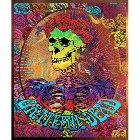 Maybe you would like to learn more about one of these? Ramatex International Grateful Dead Bertha Roses Throw | Wayfair