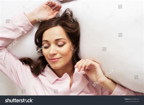 Lovely Woman Sleeping Bed Stock Photo 407989141 Shutterstock