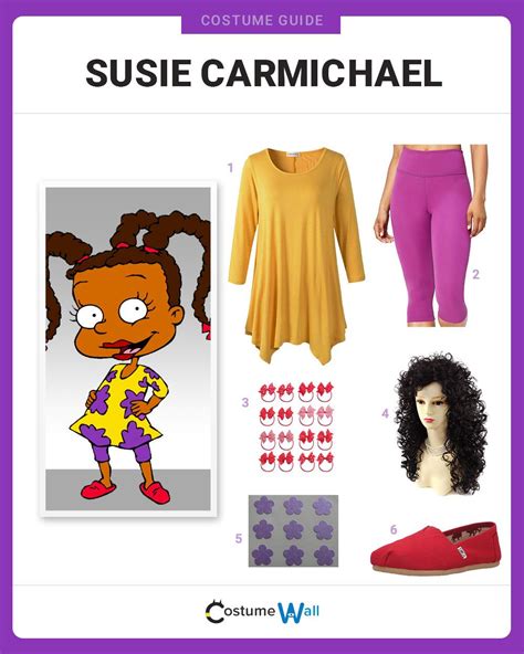 Dress Like Susie Carmichael Rugrats Costume Cartoon Halloween