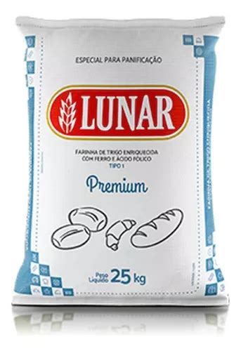 Farinha De Trigo Premium Saco 25kg Lunar Parcelamento Sem Juros