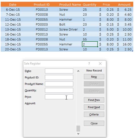 How To Create A Data Entry Form In Excel Just One Click No Vba