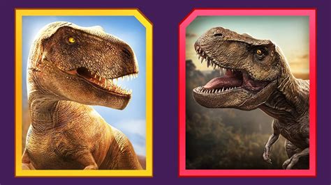 Rexy Vs T Rex Jurassic World Alive Youtube