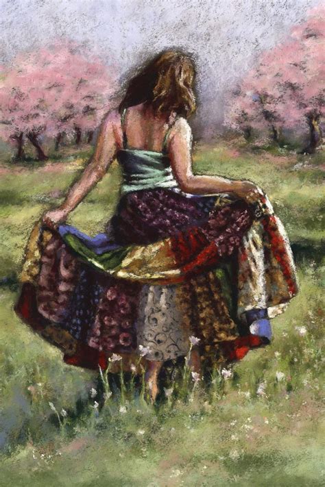 Bohemian Girl Dancing In Summer Field Colorful Fine Art Print Etsy Dance Paintings Painting
