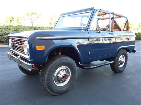 1975 Ford Bronco Uncut And Fuel Injected Dark Blue Custom Classic Ford