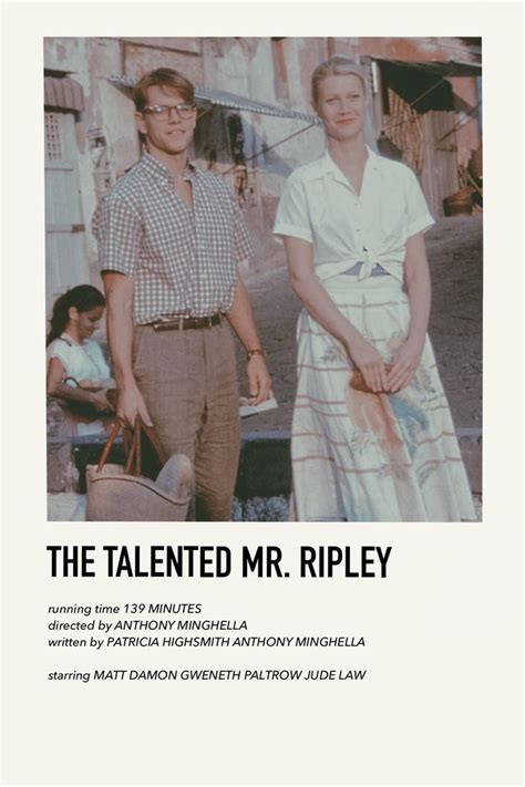 The Talented Mr Ripley Movies Poster Film Posters
