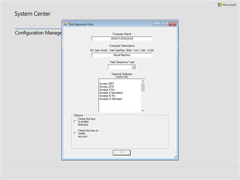 Sccm Task Sequence Gui How To Set Up The Ts To Work With A Gui