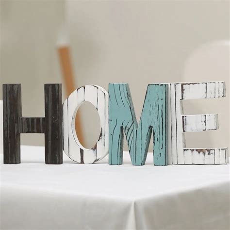 Buy Rustic Wood Home Decorative Sign Standing Cutout