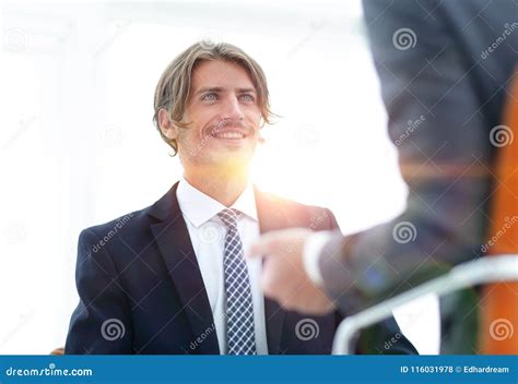 Two Handsome Businessmen In Office Stock Photo Image Of Adult