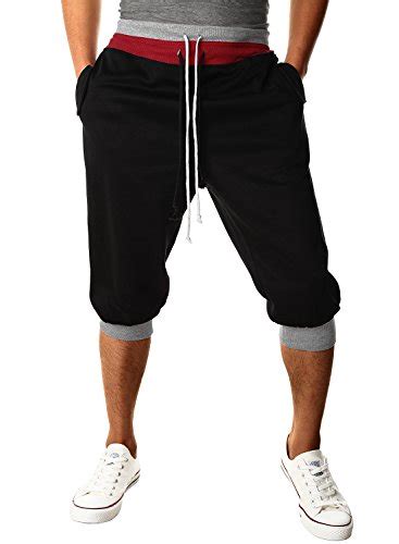 Bas de jambes resserrés.un coloris uni. HEMOON Homme Pantalon de jogging/sports Sarouel Short