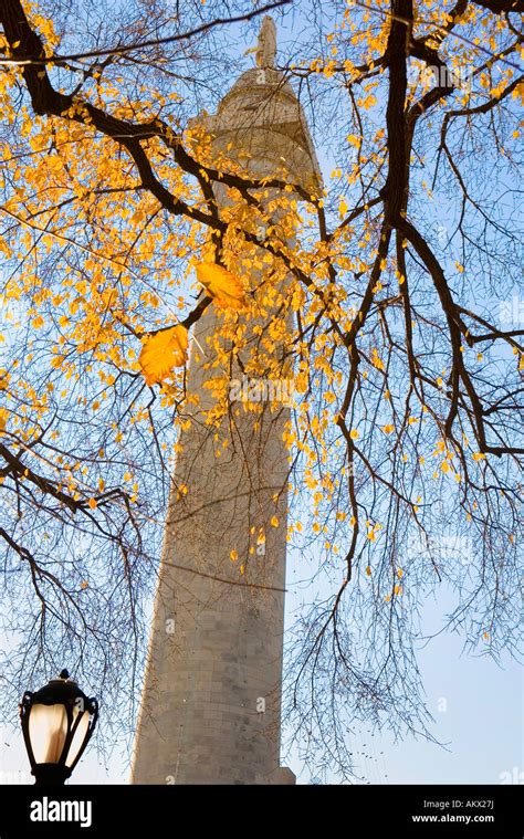 Washington Monument Masonry Tower By Robert Mills 1829 Baltimore