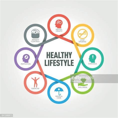 Healthy Lifestyle Infographic With 8 Steps Parts Options Healthy