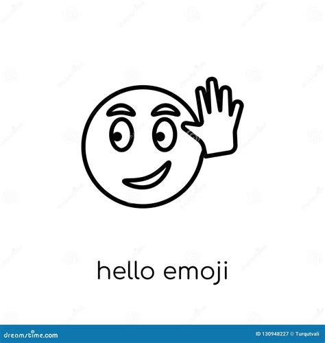 Hello Emoji Icon From Emoji Collection Stock Vector Illustration Of