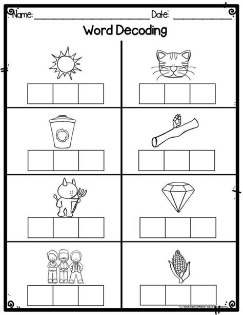 20 Decoding Worksheets For 1st Grade Desalas Template