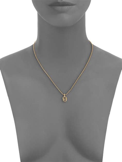 Gucci Running G 18k Yellow Gold Pendant Necklace In Metallic Lyst