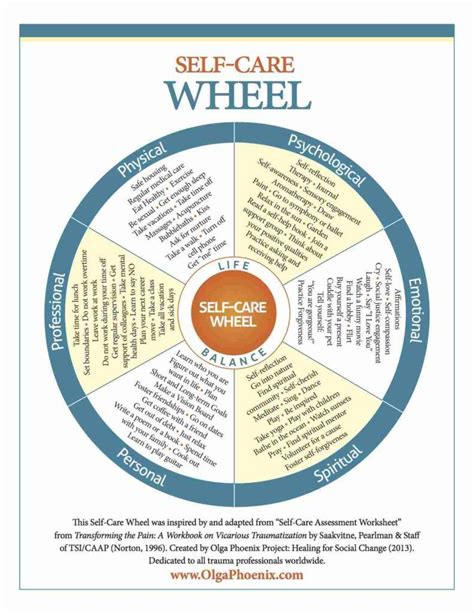 The Self Care Wheel Wellness Worksheets Activities And Pdf