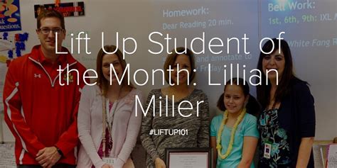 Lift Up Student Of The Month Lillian Miller
