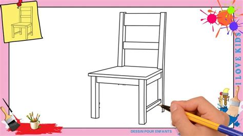 Comment Dessiner Une Chaise En 3d - Dessin chaise - Comment dessiner une chaise FACILEMENT pour ENFANTS en