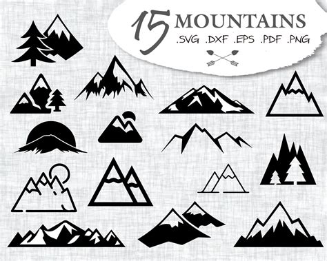 Mountains Svg Mountain Svg Camping Svg Mountain Silhouette Mountain Clipart Mountain Vector