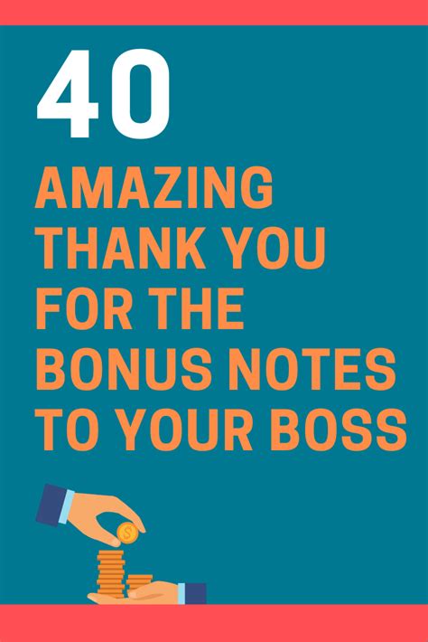 Receiving a salary increase or bonus feels terrific. 40 Best Thank You for the Bonus Notes (to your boss ...