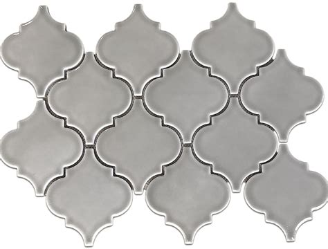 / case) shop this collection. Gray Mist Arabesque Glazed Gloss Mosaic Lantern Tile (No ...