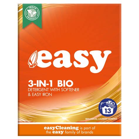 Easy 3 In 1 Bio Laundry Powder 13 Washes 884g Branded Household The