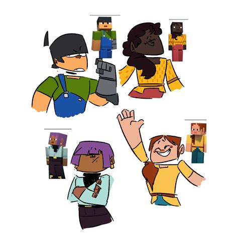 I Doodled Some Of The New Minecraft Skins Hope You Like It Rminecraft