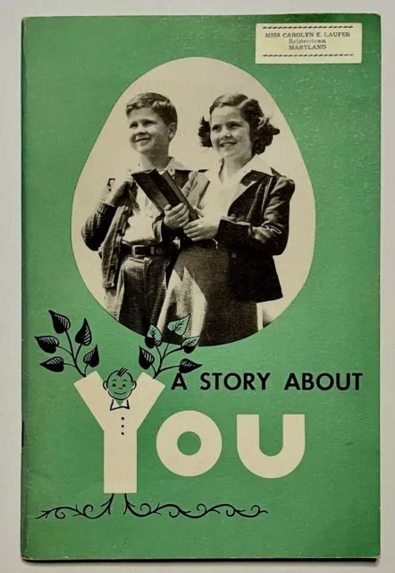 1955 A Story About You Vintage Sexual Health Puberty Growing Up Hormones Booklet 1499 Picclick
