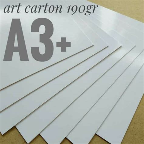 Jual 50 Lembar Kertas Art Carton 190 Gsm Karton Glossy Uk A3