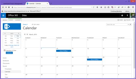 Calendar is just a form of app in sharepoint, so it works exactly the same. IntelliGantt: SharePoint Calendars, Tasks and Resource ...