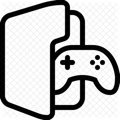 Games Folder Icon Download In Line Style