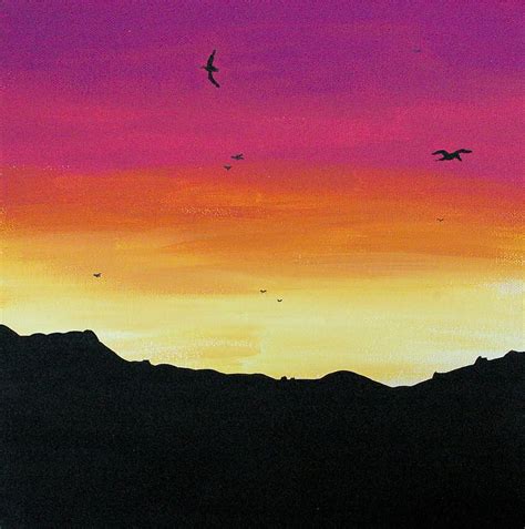 Soaring Sunset By Jera Sky Sunset Painting Sunset Painting Acrylic