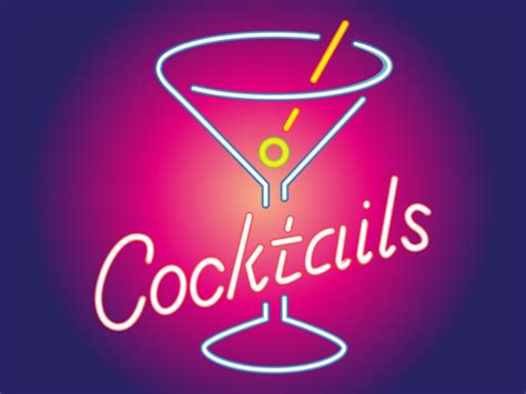 Cocktail Neon Neon Bar Signs Cocktails Mixed Drinks Alcohol