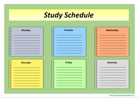 18 Free Study Schedule Templates Ms Excel Format