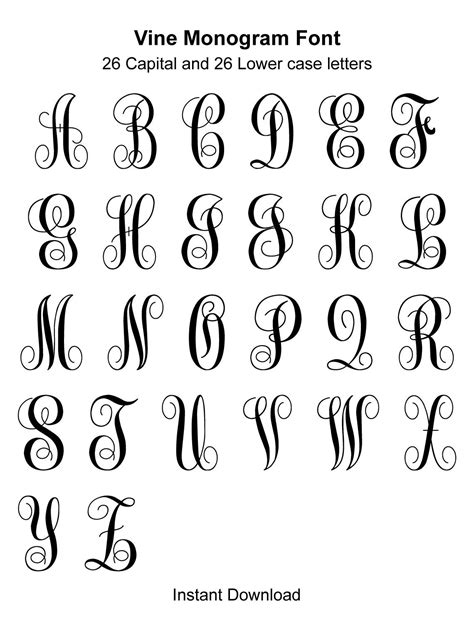 3 Letter Monogram Fonts Free For Cricut Walden Wong
