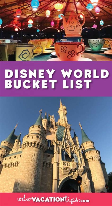 The Ultimate Disney Bucket List Wdw Vacation Tips