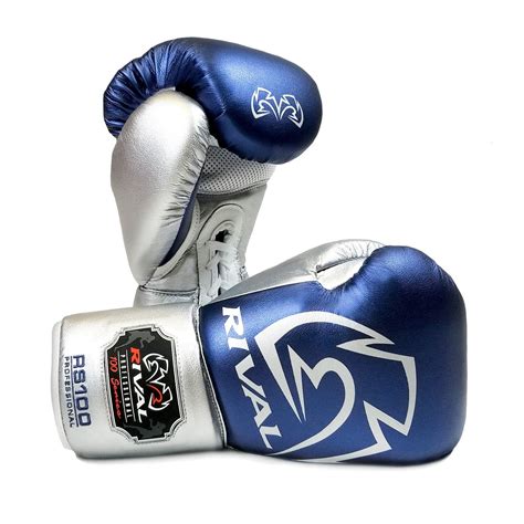 Rival Rs100 Professional Boxing Sparring Gloves Bluesilver Fight Shop