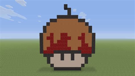 Minecraft Pixel Art Caramel Apple Mushroom Halloween