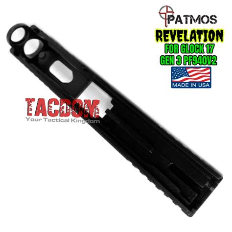 Patmos Arms Revelation Slide With Sights For Glock 17 Polymer 80