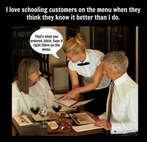 most people don t fully read the menu waitress humor waitress problems work memes work humor