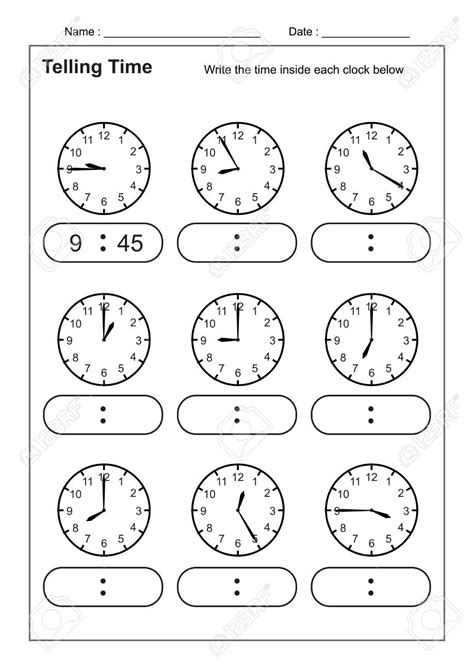 Learning To Tell Time Worksheets — Db