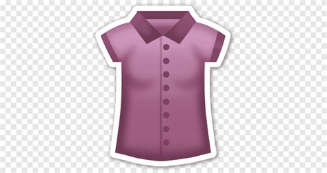 Emoji Sticker Camisa Con Cuello Abotonado Morado Png Pngegg