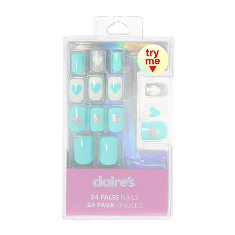 Fortunately, innovations in the cannabis industry are catching up to this fraud. Mint Green Glitter Heart False Nails | Fake nails for kids ...